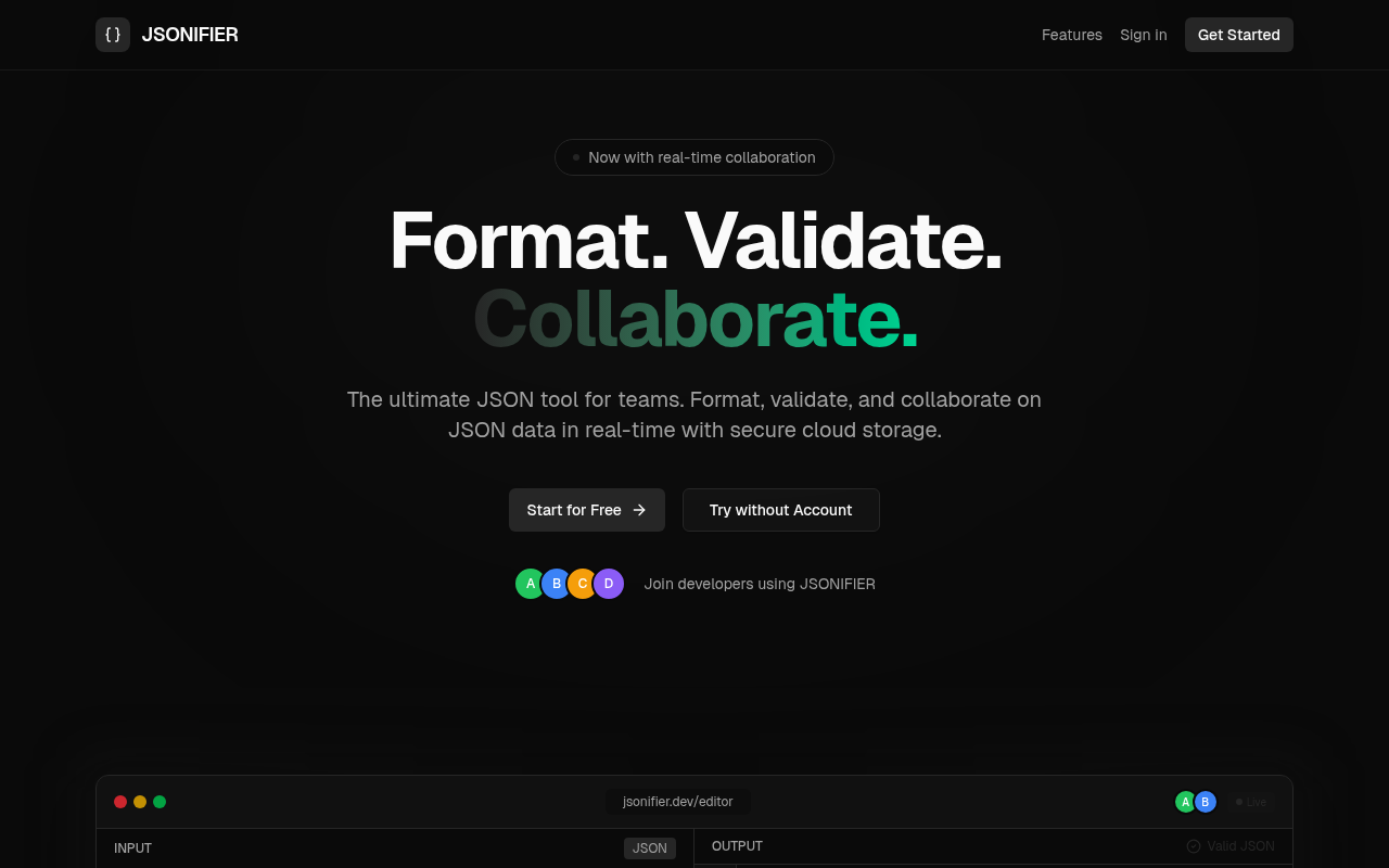 Jsonifier screenshot